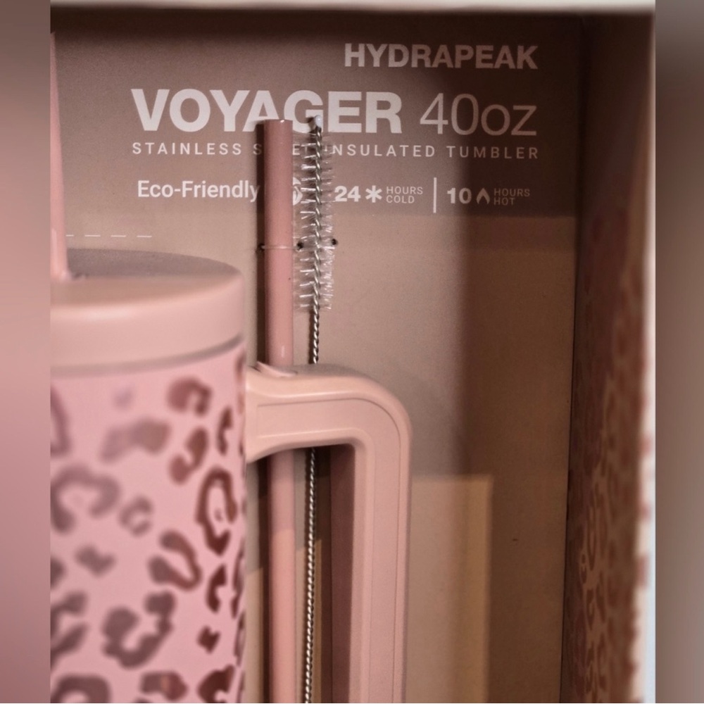 Stainless Steel Insulated Tumbler Box Set, limited-edition Mauve Leopard print - Picture 3 of 4